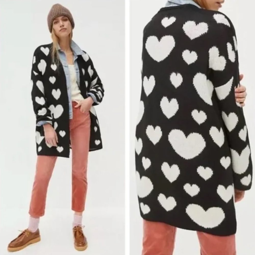 Anthropologie - Maeve Hearts Cardigan Sweater